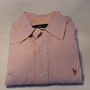 Linen Striped Casual Shirt full embroidered horse